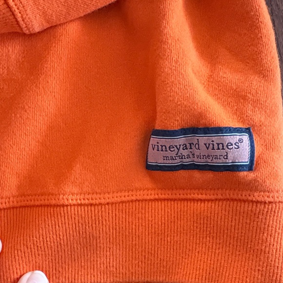 Vineyard vines Orange Quarter-Zip Pullover - Picture 5 of 5